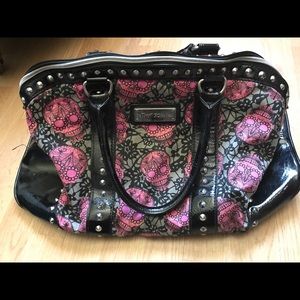 Betsey Johnson Sugar Skull Duffle Bag